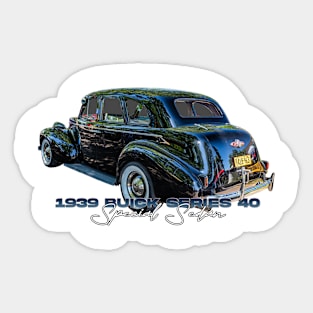 1939 Buick Series 40 Special Sedan Sticker